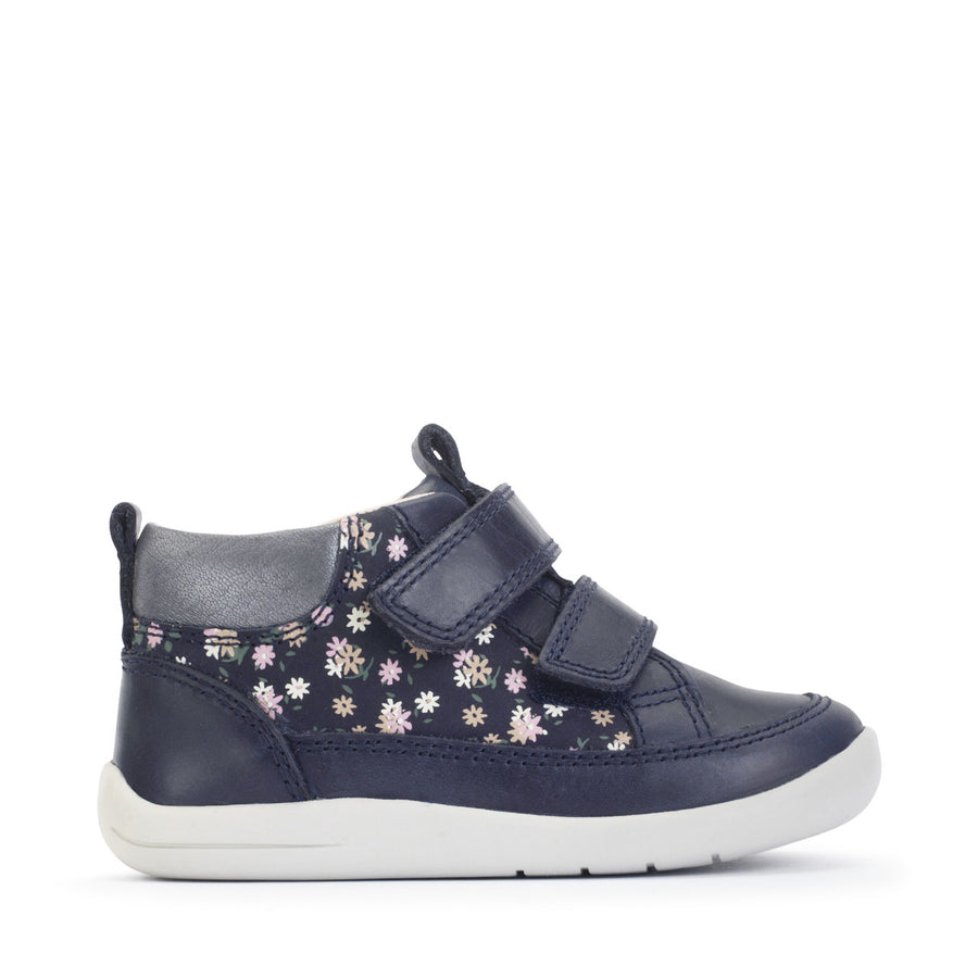 Start-Rite Rove  0857_9 Navy Floral Girls Boot