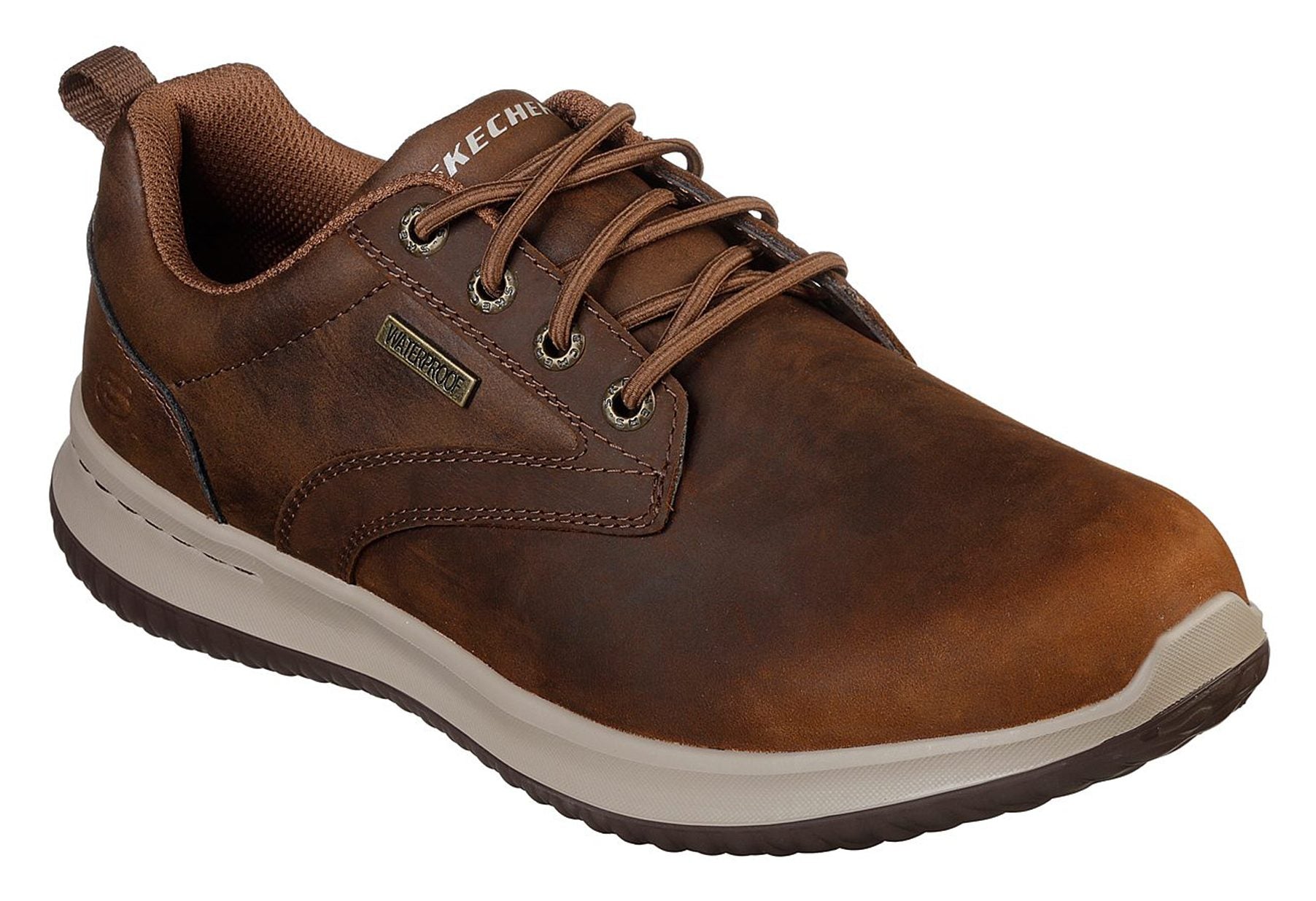 Skechers Mens Delson Antigo Waterproof Dark Brown Shoe 65693/CDB