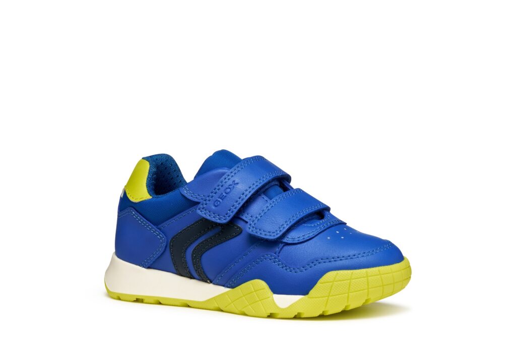 Geox Geox J Rann-E Boy J56NEA 065FU Royal/Lime Boys Trainer ROYAL/LIME Boys