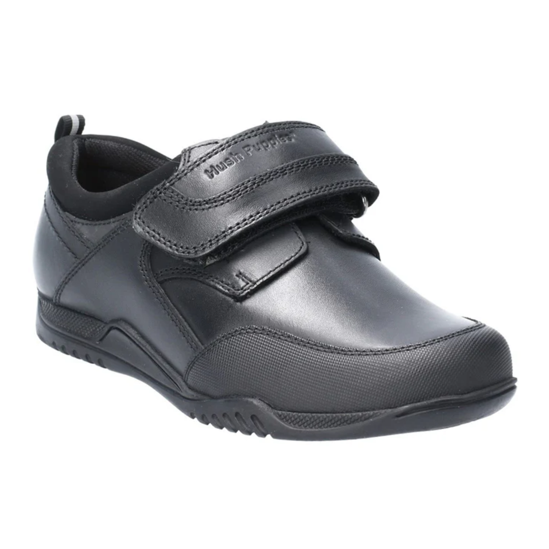 Hush Puppies NOAH JNR 260001 Black Boys School Shoes