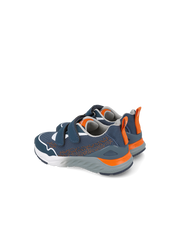 Biomecanics Double Velcro Navy & Orange Trainer