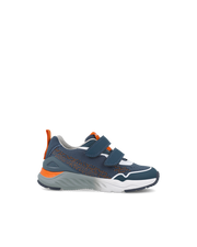 Biomecanics Double Velcro Navy & Orange Trainer
