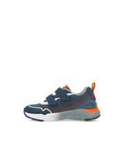 Biomecanics Double Velcro Navy & Orange Trainer