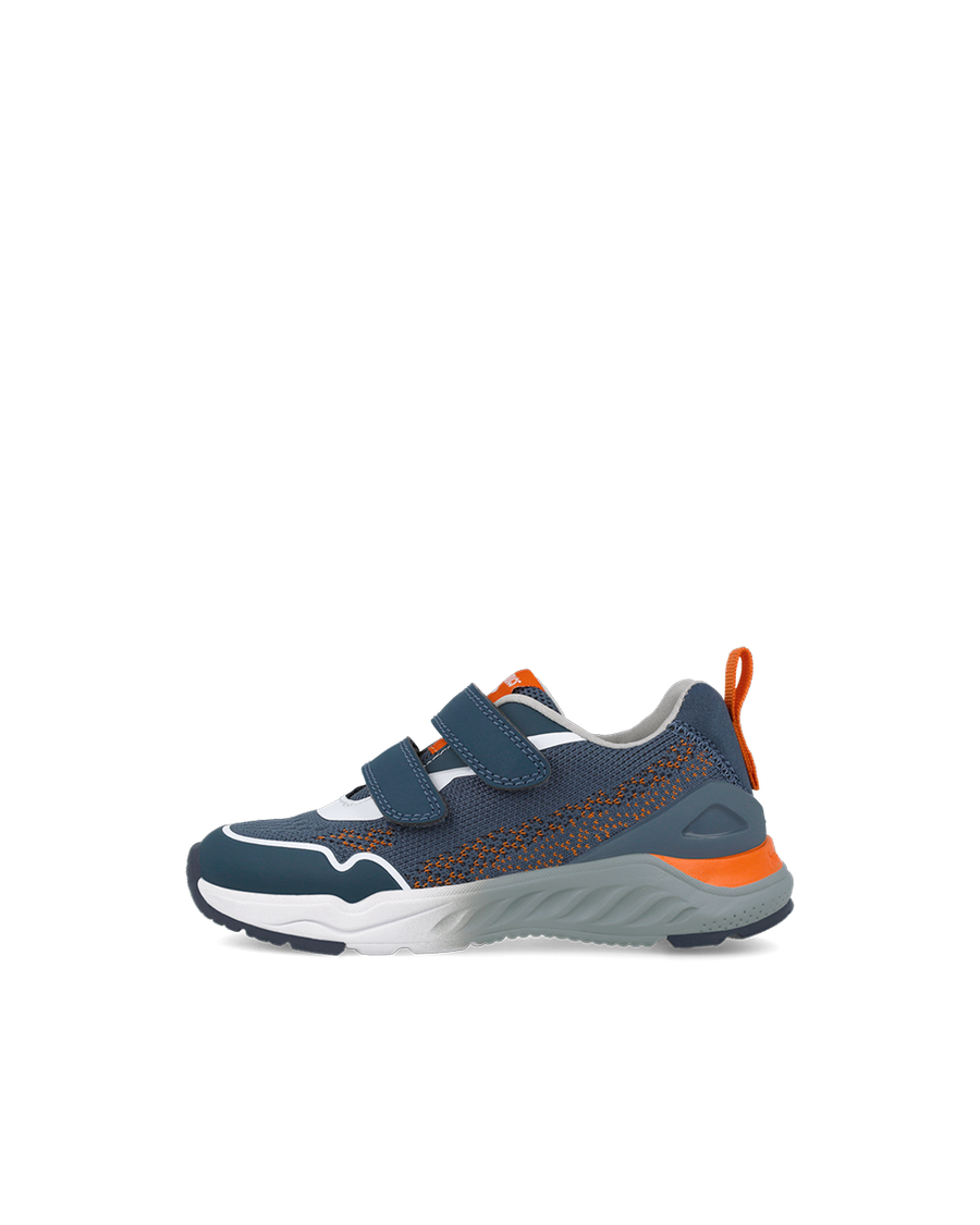 Biomecanics Double Velcro Navy & Orange Trainer