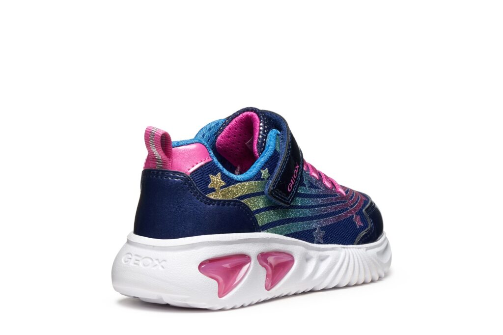Geox Geox J Assister Girl J56E9B Blue / Multicolour Girls Trainer BLUE/MULTICOLOR Girls