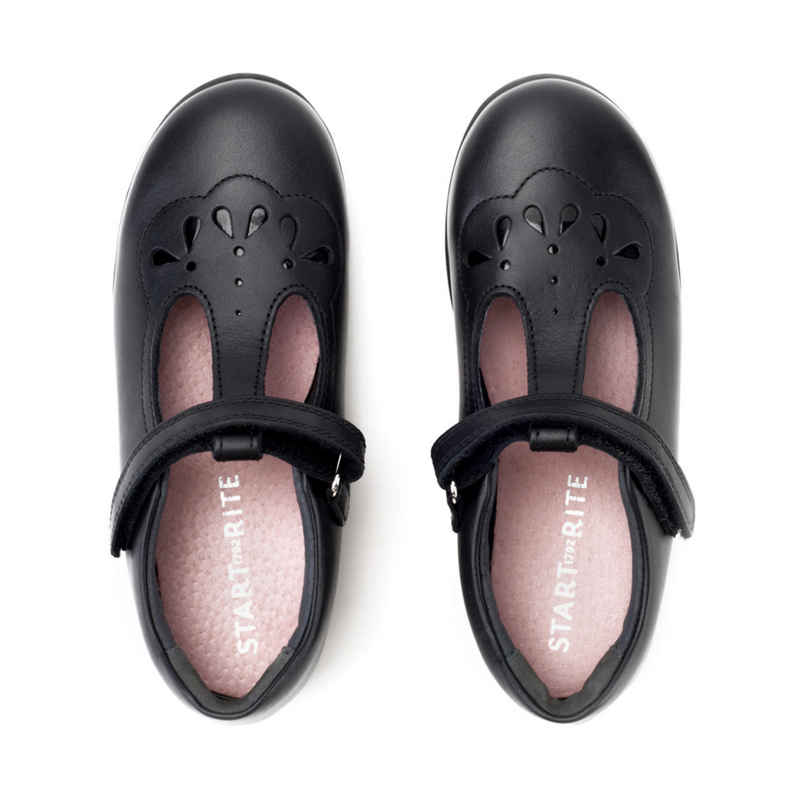 Start-Rite Poppy 2747_7 Girls Black Leather School Shoe
