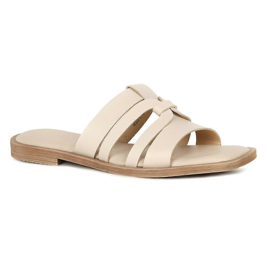 Tamaris Tamaris 1-27103-42 418 Ladies Ivory Leather Mules Sandals Ivory Ladies