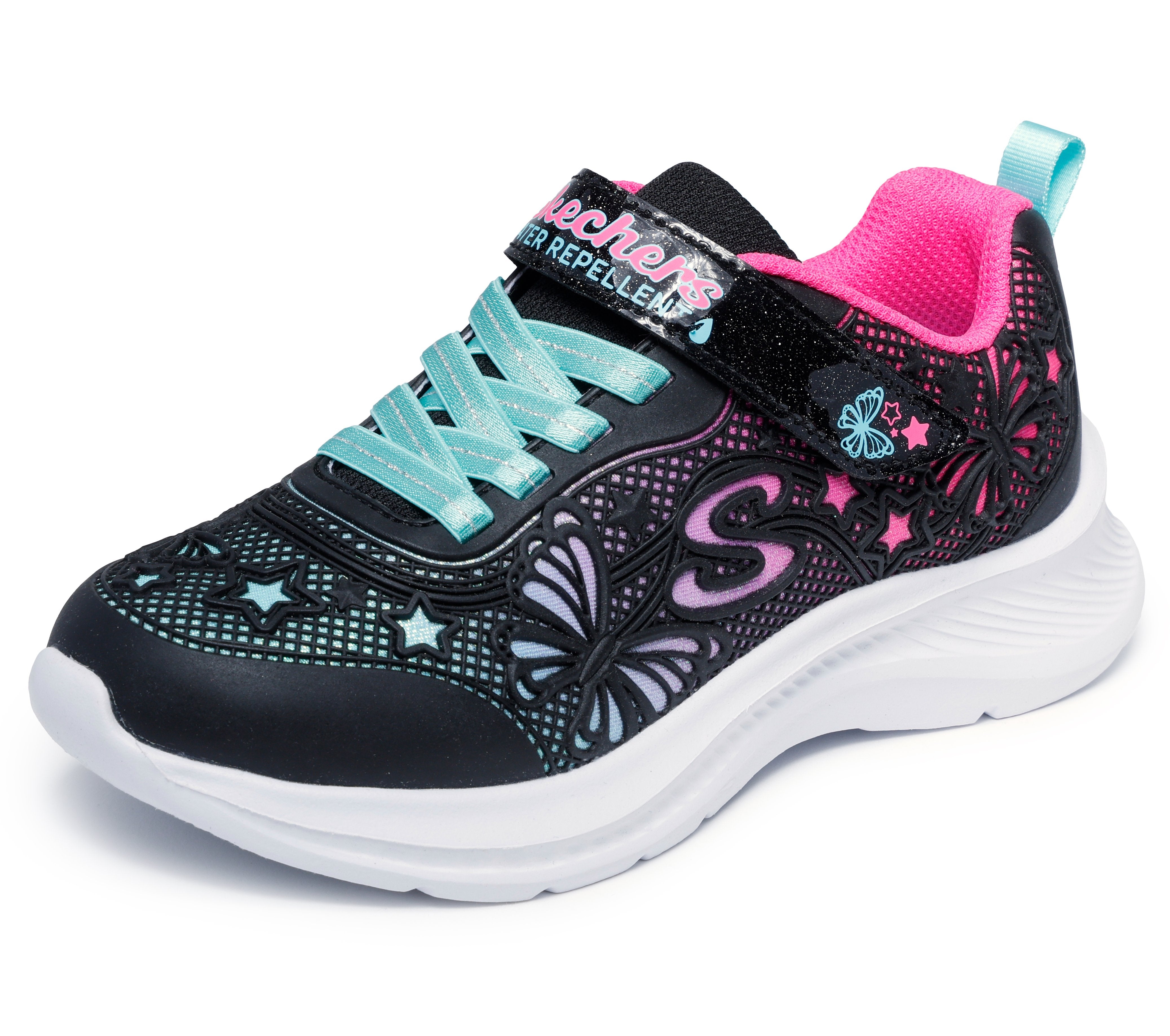 Skechers Skechers Jumpsters 2.0 Butterfly Flush 303380L Black / Multi Girls Trainer Black Girls