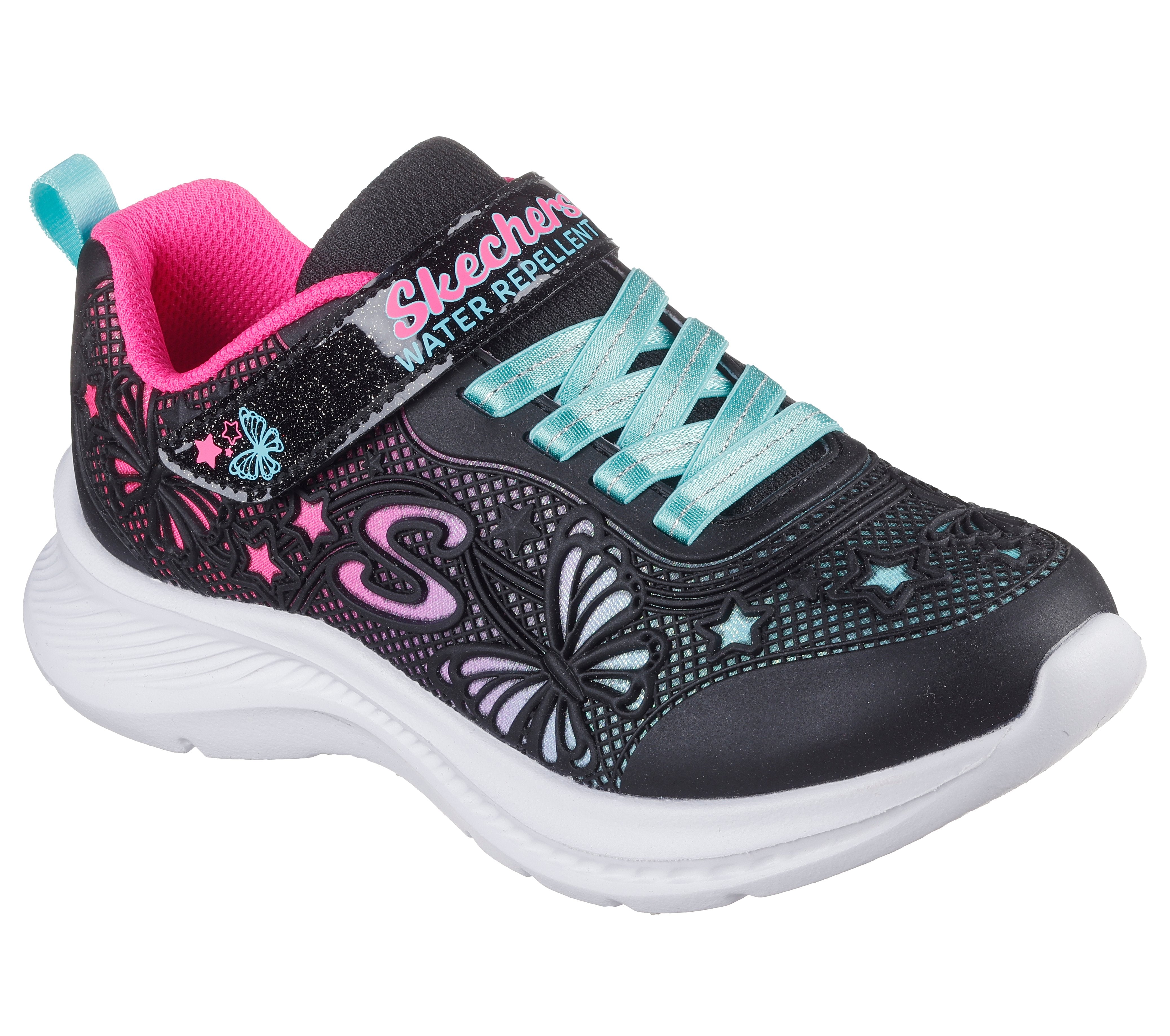 Skechers Skechers Jumpsters 2.0 Butterfly Flush 303380L Black / Multi Girls Trainer Black Girls