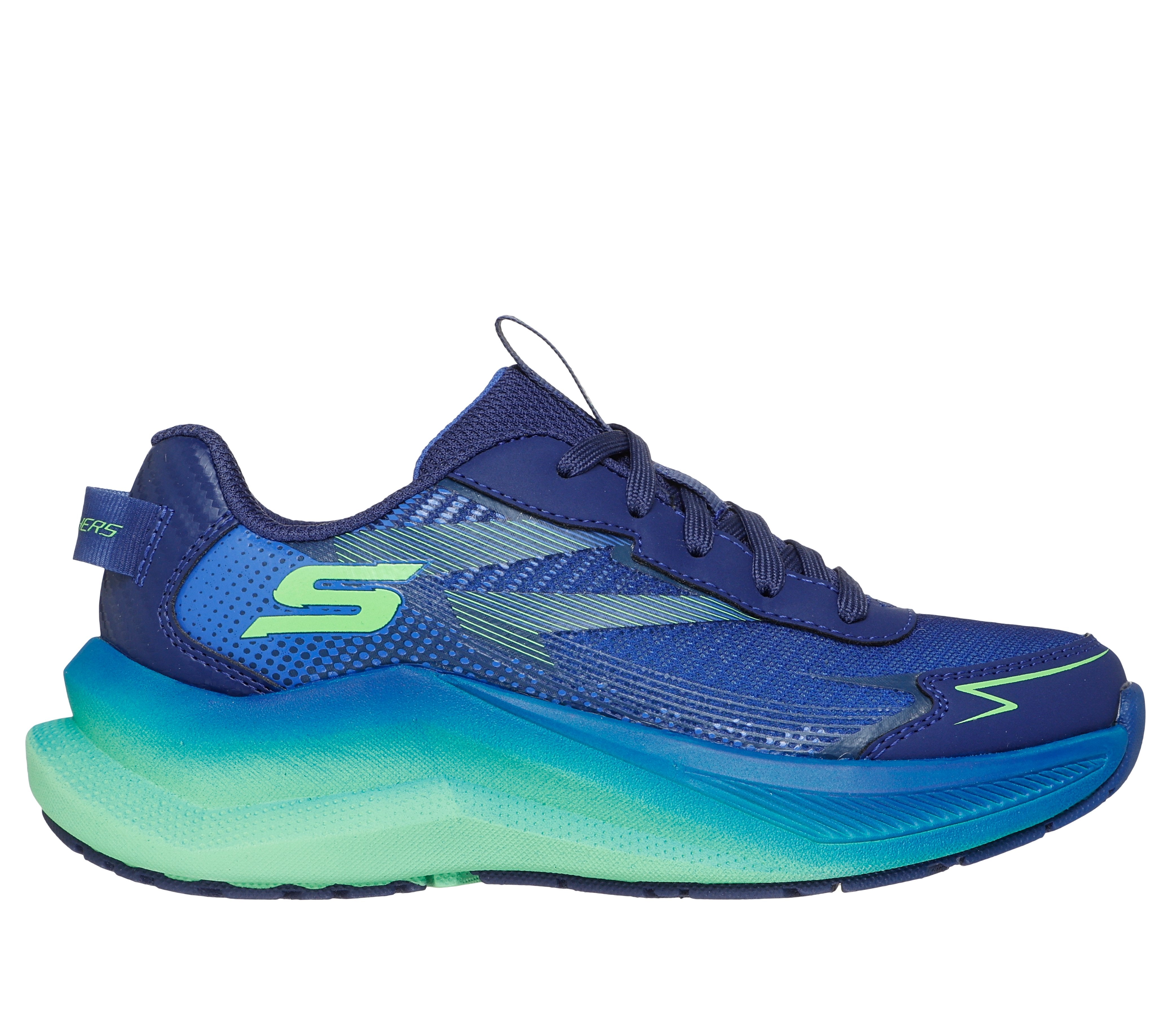 Skechers Skechers Max Cushioning Ascent 404023L Boys Navy / Lime Trainer NVLM Boys