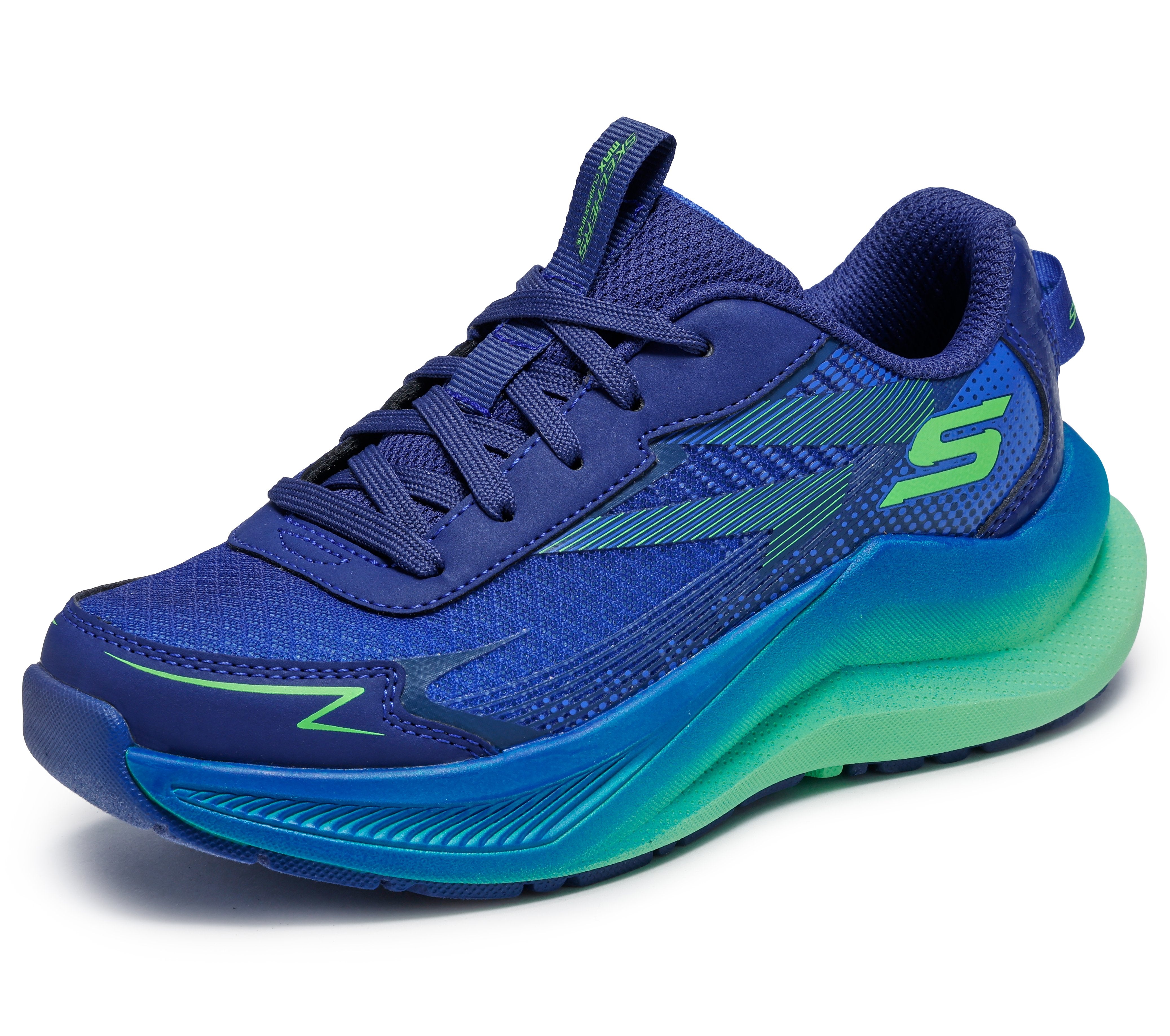 Skechers Skechers Max Cushioning Ascent 404023L Boys Navy / Lime Trainer NVLM Boys