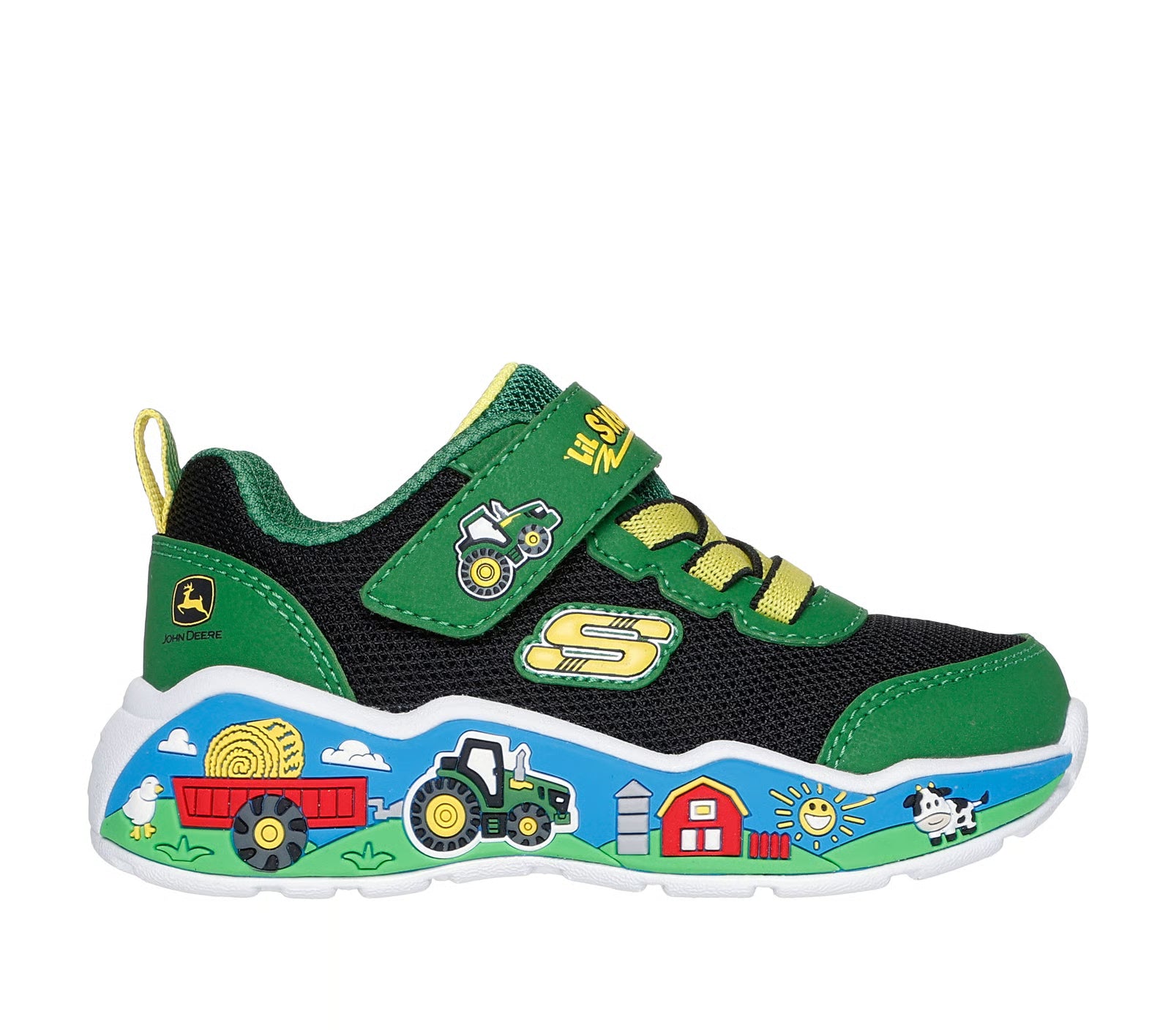 Skechers Skechers Play Scene Barn Squad Buddies 407065N Boys Green Trainer GNBK Boys