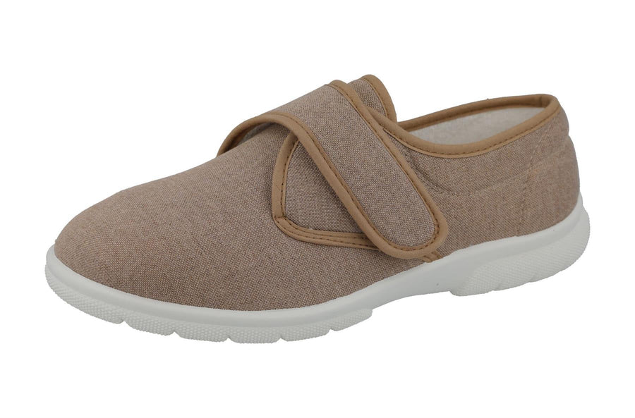 DB Shoes Cannock 82004T Mens Taupe Canvas Shoe