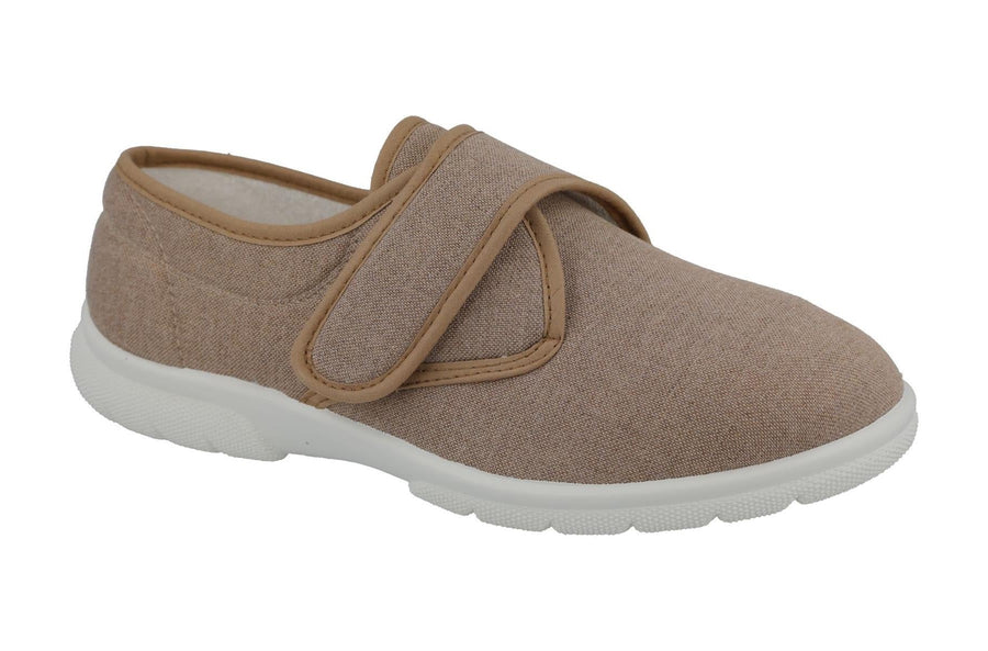 DB Shoes Cannock 82004T Mens Taupe Canvas Shoe
