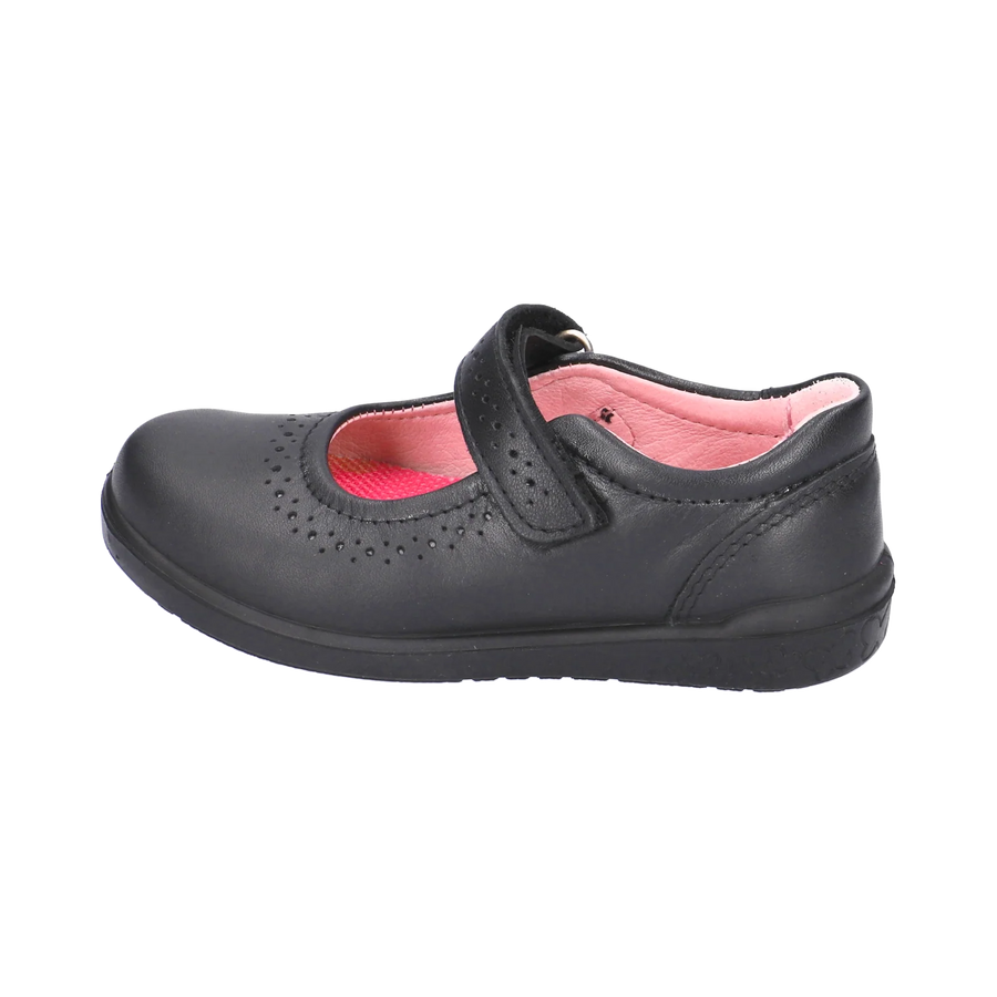 Ricosta Lillia 50 8600102/090 Black Leather School Shoes