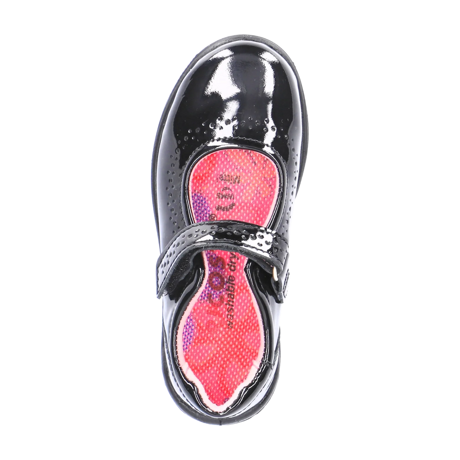 Ricosta Lillia 50 8600102/093 Black Patent School Shoes