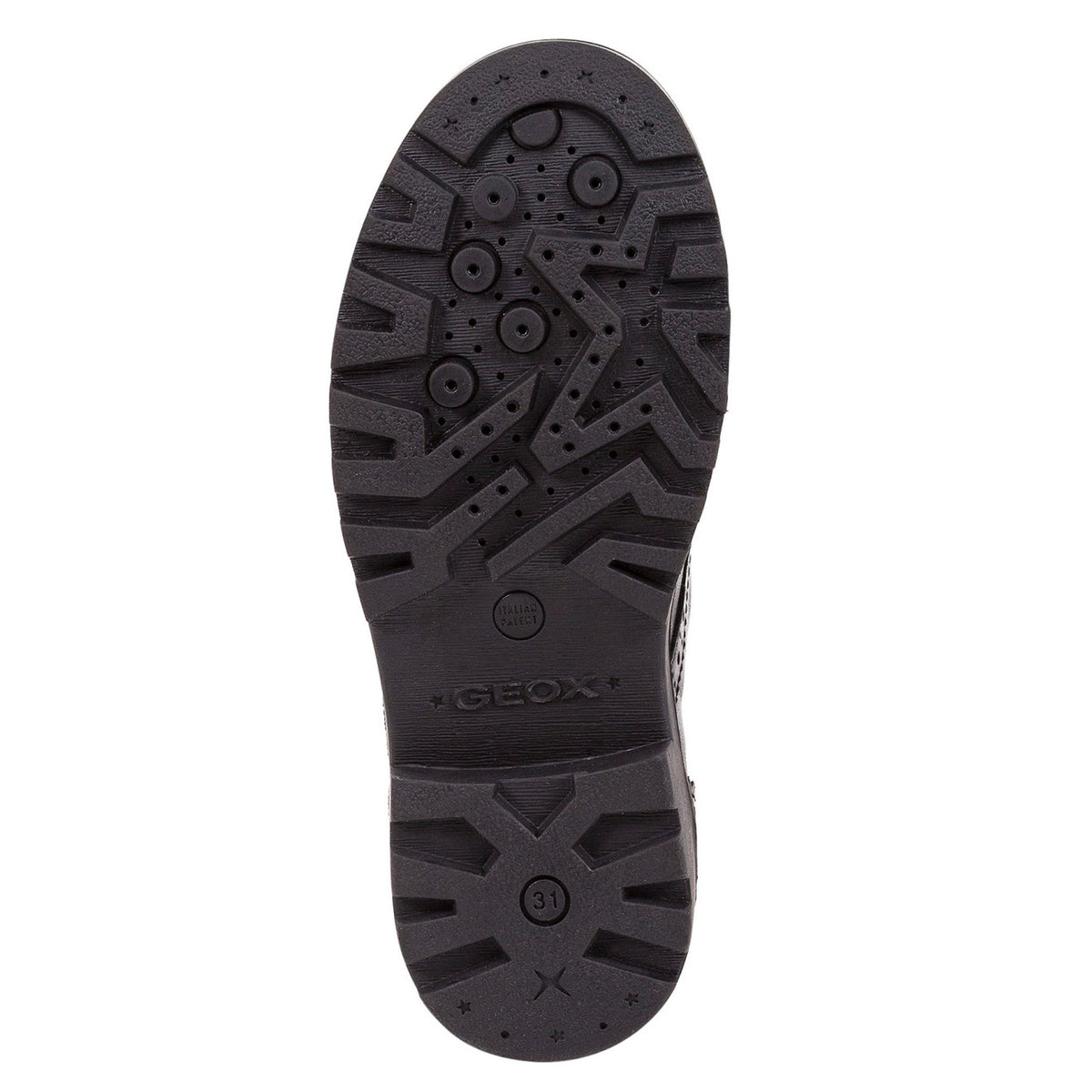 Geox J Casey G.N J6420N 00085 Black School Shoes