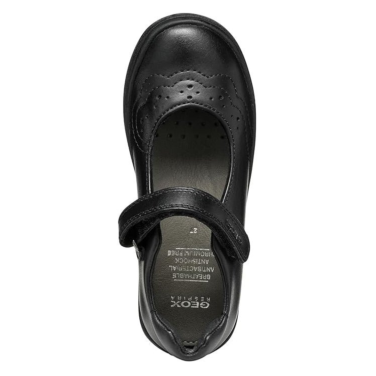 Geox J Hadriel  G.A J467VA Girls Black School Shoes