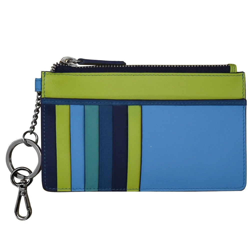 Leather Card Holder with Keyring