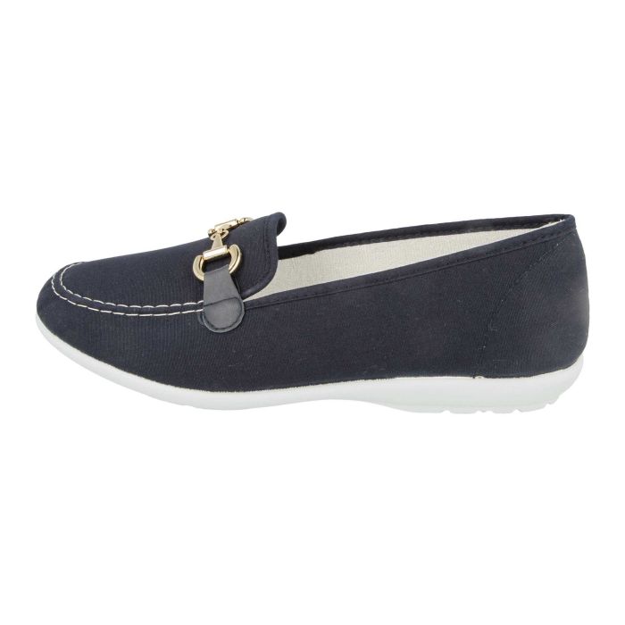 DB Shoes ALPHA 6V 74243N Ladies Navy 6V OR 2V Loafer Shoe