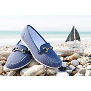 DB Shoes Alpha 74243X 2V or 6V Ladies Denim Blue Loafer Shoe