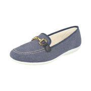 DB Shoes Alpha 74243X 2V or 6V Ladies Denim Blue Loafer Shoe