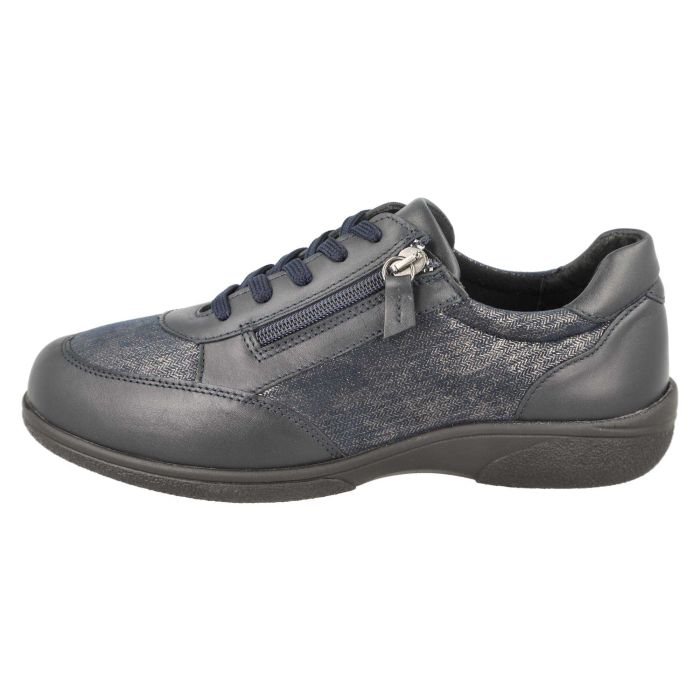 DB Shoes DB Shoes Wayfaring 75374N 2V Navy Leather & Stretch Ladies Shoe Navy Ladies