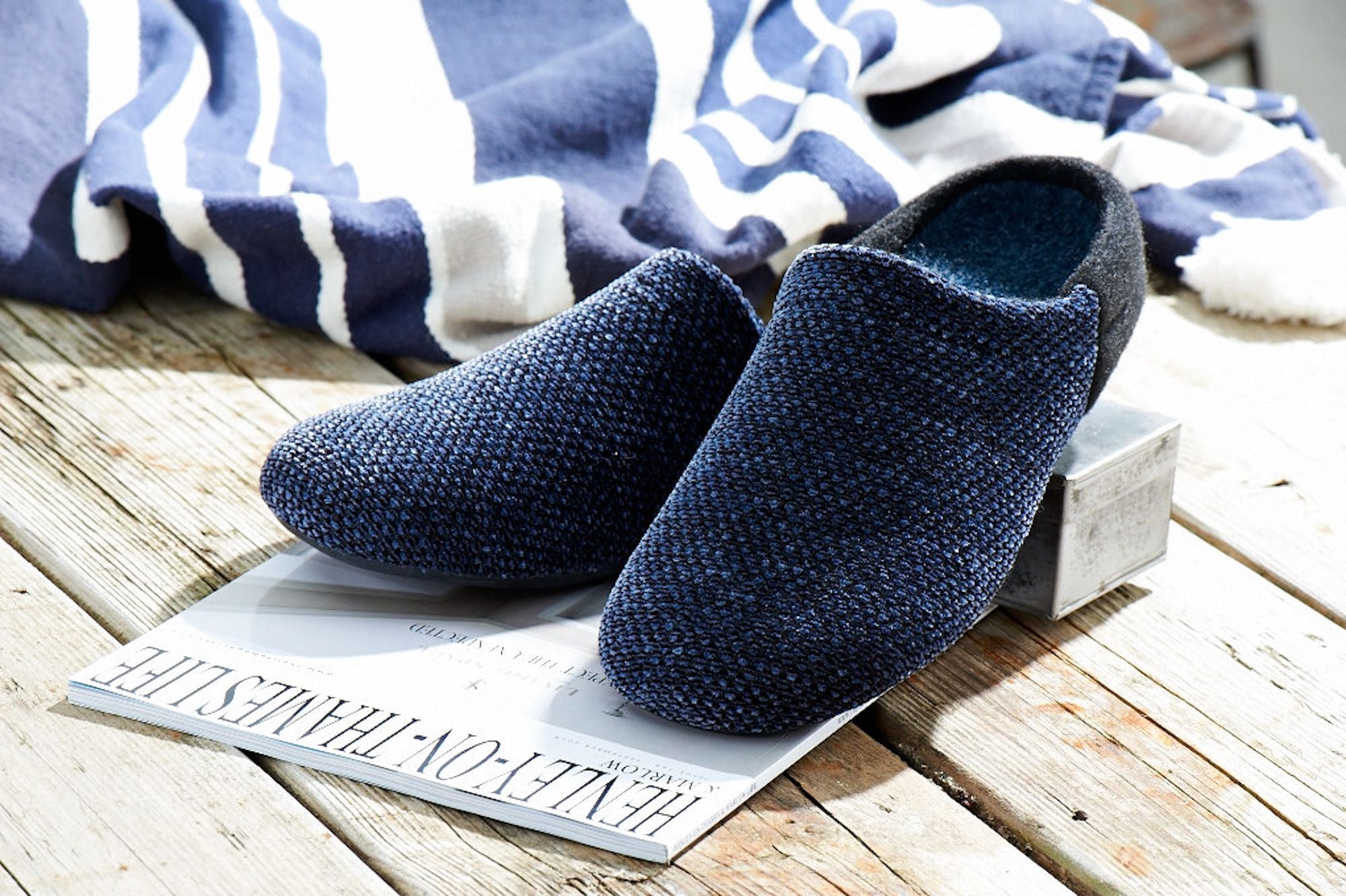 DB Shoes Bruce 81018N Navy 2V Slippers
