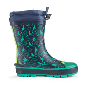 Start-Rite Little Puddle 9931_9 Navy Dinosaur Wellingtons