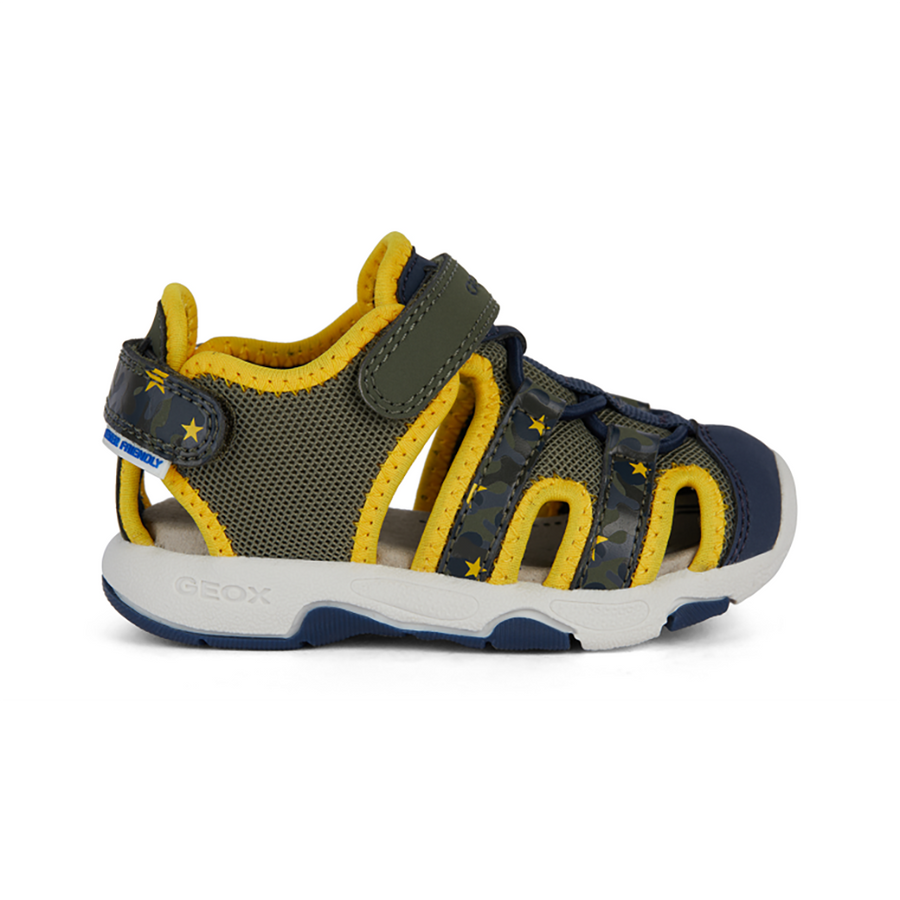 Geox B S.Multy B. B B450FB 014CE C0629 Military/Yellow Sandals