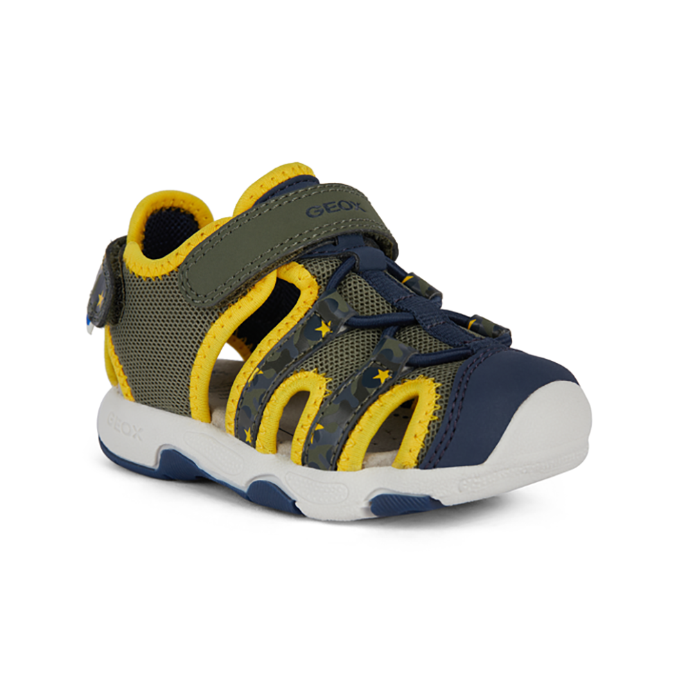 Geox B S.Multy B. B B450FB 014CE C0629 Military/Yellow Sandals