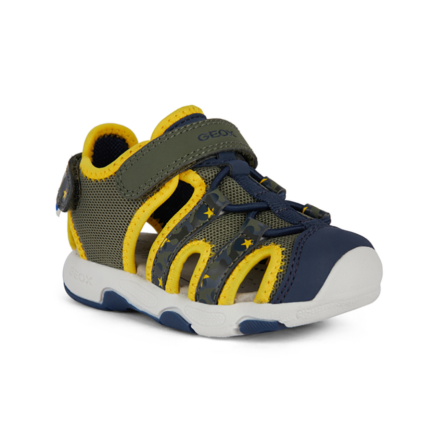 Geox B S.Multy B. B B450FB 014CE C0629 Military/Yellow Sandals