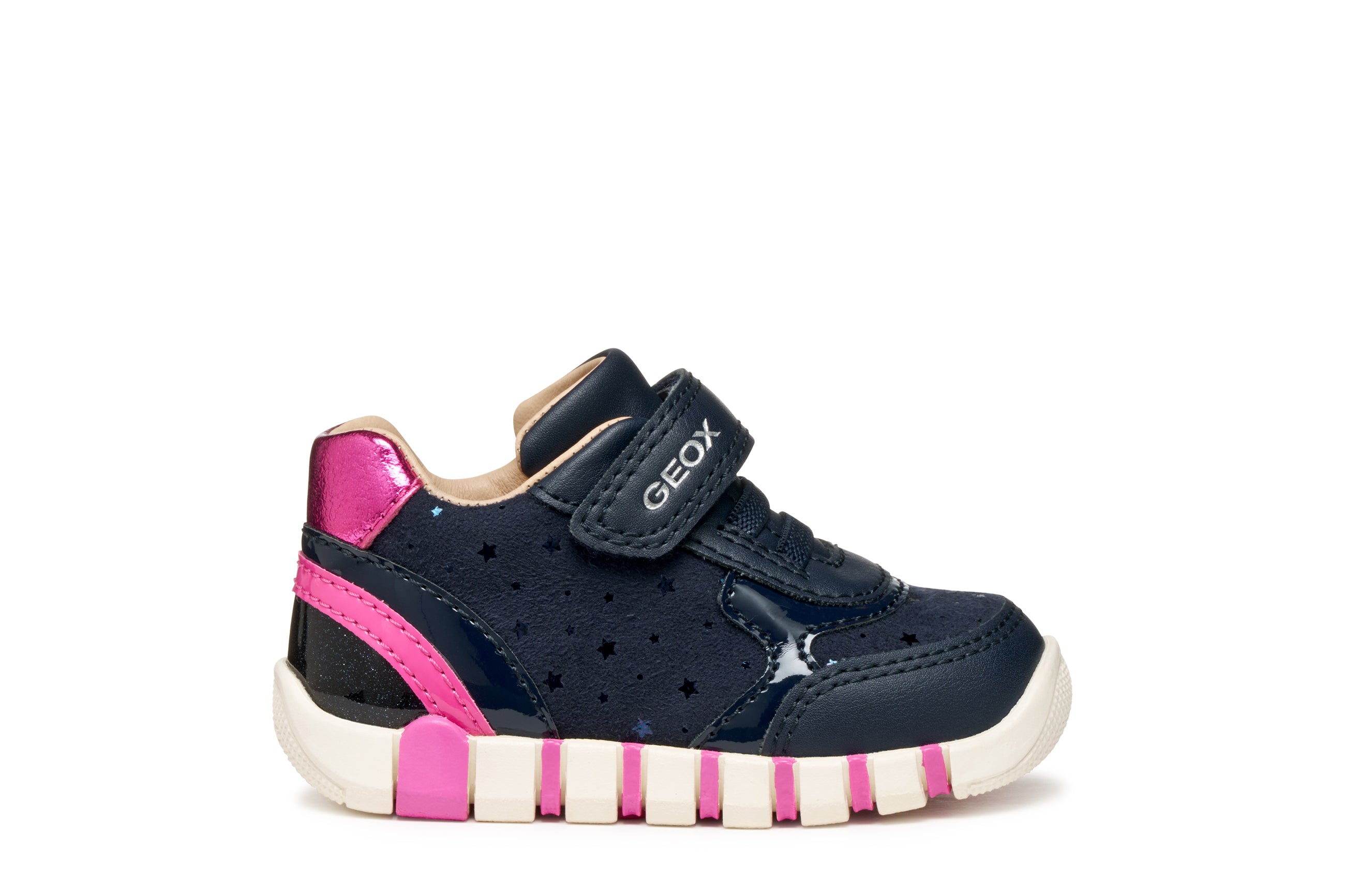 Geox Geox B IUPIDOO GIRL B5658B 0DHBC Navy / Fuchsia Girls Trainer NAVY/FUCHSIA Girls