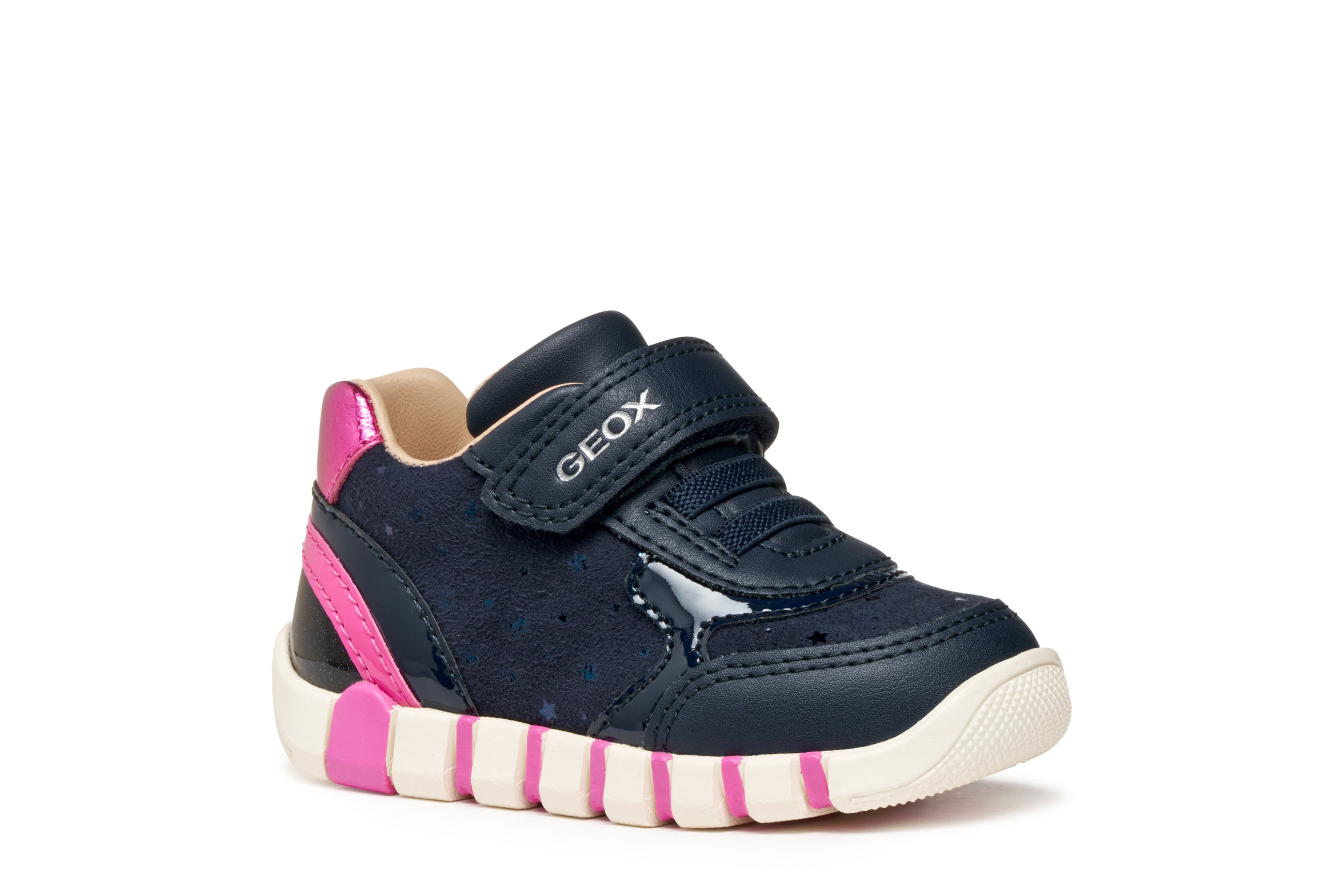 Geox Geox B IUPIDOO GIRL B5658B 0DHBC Navy / Fuchsia Girls Trainer NAVY/FUCHSIA Girls