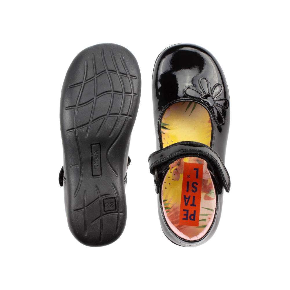 Petasil Petasil Bonnie 4975-321.02.01 Black Patent School Shoes Black Girls