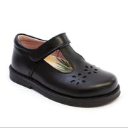 Petasil Clara 2 6334-00.01  Black Leather School Shoes