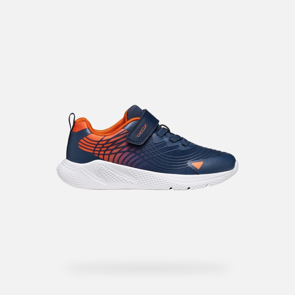 Geox J SPRINTYE B. A J66GBB 0119J C0659 Boys Navy/Orange Trainer