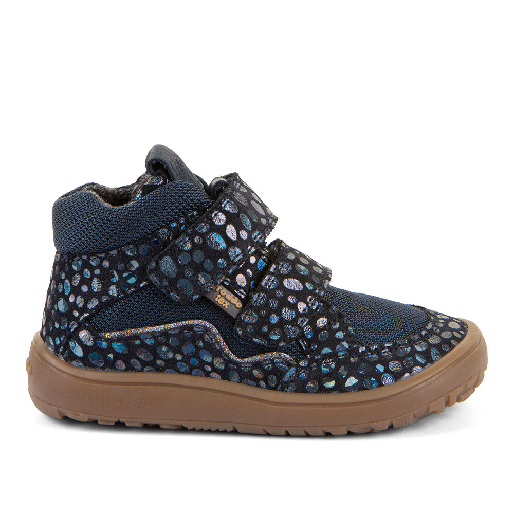 Froddo G3110266-29 Barefoot Waterproof Girls Blue Shimmer Boot