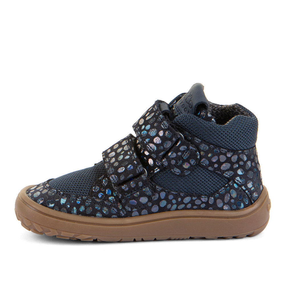 Froddo G3110266-29 Barefoot Waterproof Girls Blue Shimmer Boot