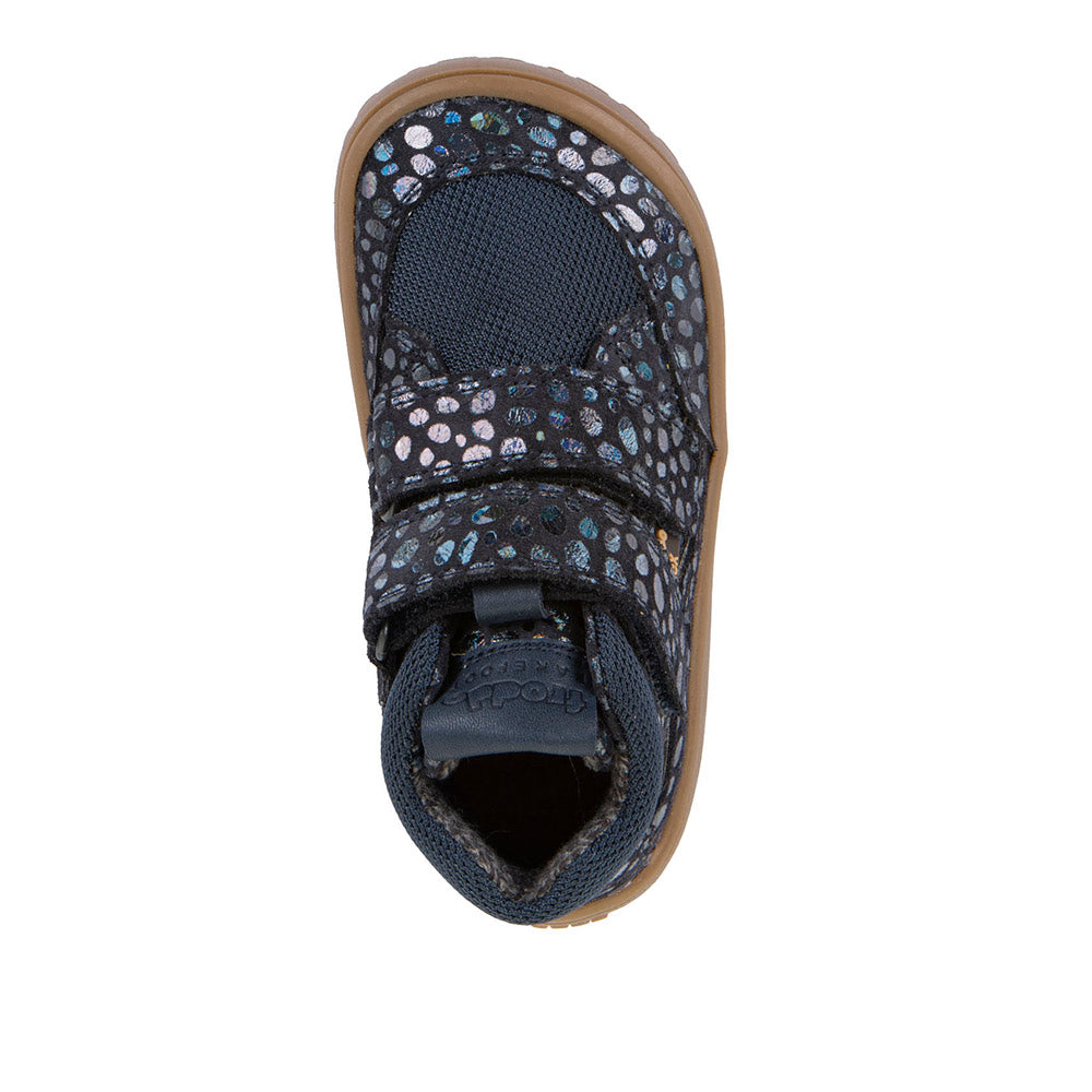 Froddo G3110266-29 Barefoot Waterproof Girls Blue Shimmer Boot