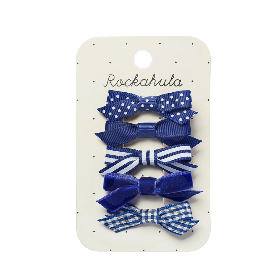 Rockahula Kids School Bow Clip Set Blue HBTS210B