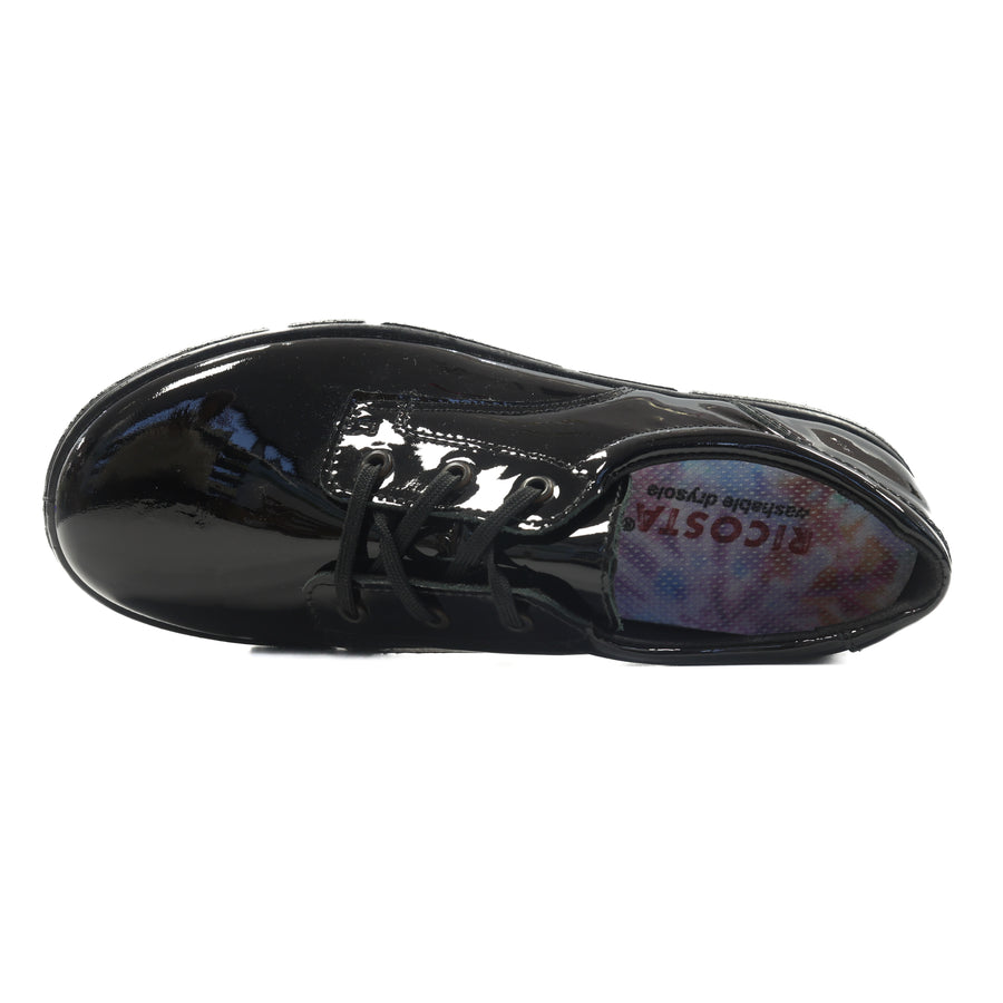 Ricosta Stacy 50 8001002/093 Black Patent School Shoes