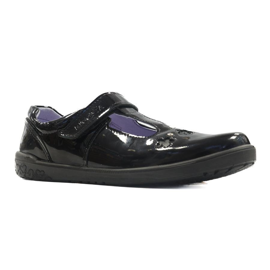 Ricosta Leona 50 8600602/093 Black Patent School Shoes