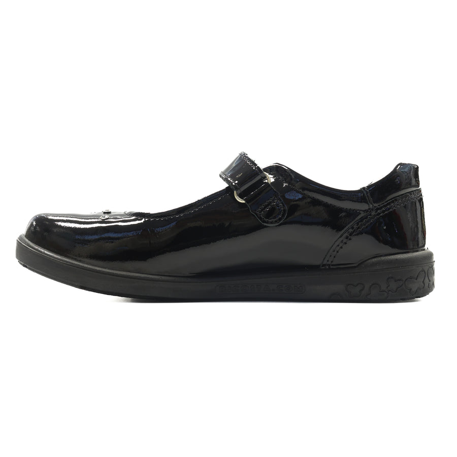Ricosta Leya Patent 50 8600702/093 Black School Shoes