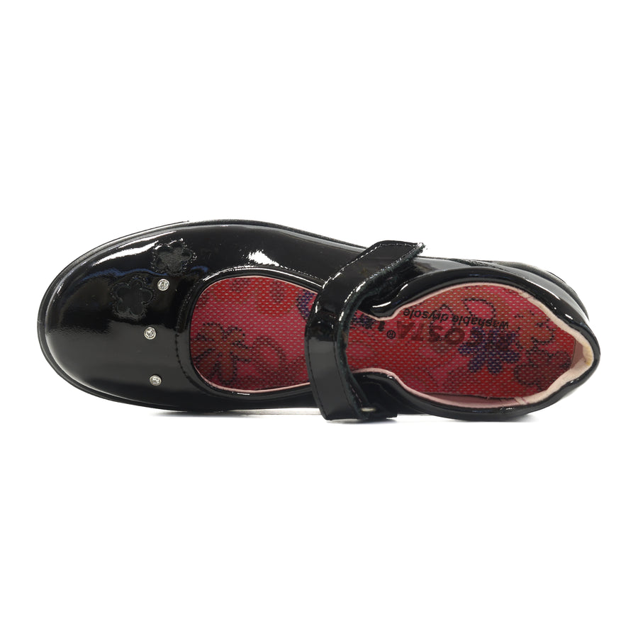 Ricosta Leya Patent 50 8600702/093 Black School Shoes