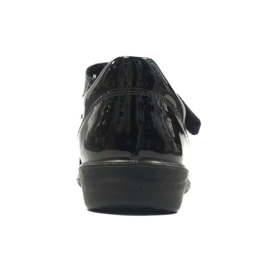 Ricosta Beryl 50 8500402/093 Black Patent School Shoes Medium