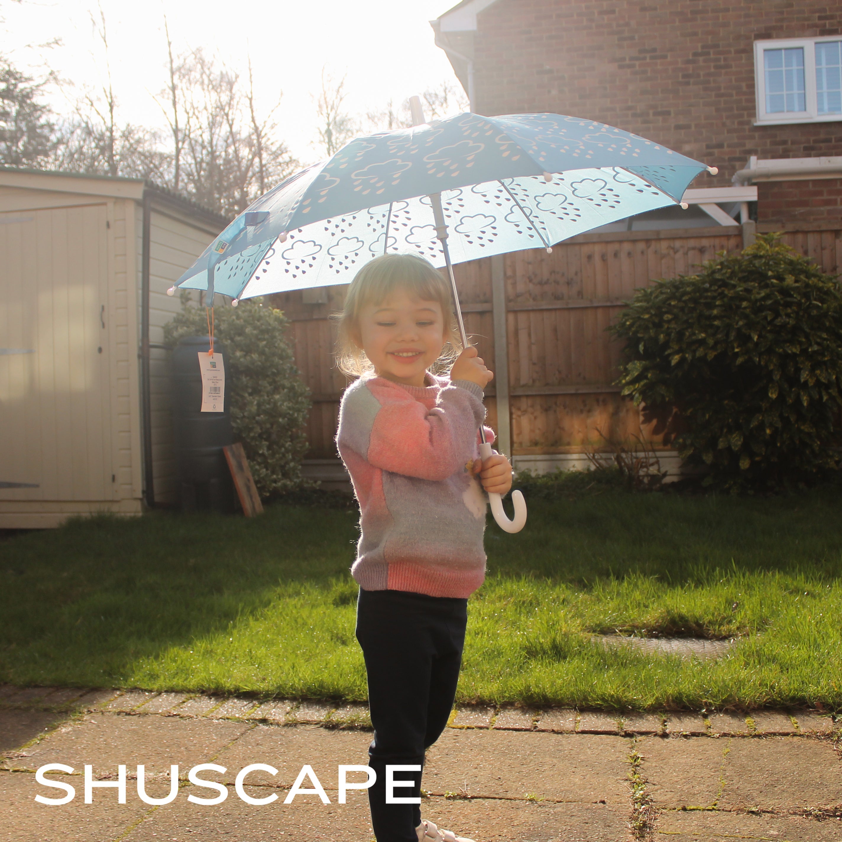 Grass & Air Grass & Air Colour Revealing Umbrella GA402 Baby Blue Accessories