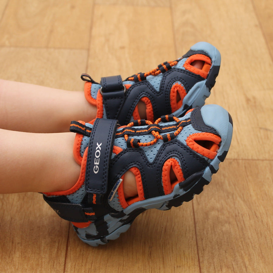 Geox J Borealis B. C J450RC 014BU C0573 Lt Blue/Orange Sandals