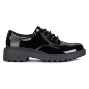 Geox J Casey G.C J0420C 000HH Girls Patent School Shoes
