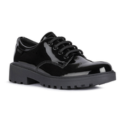 Geox J Casey G.C J0420C 000HH Girls Patent School Shoes